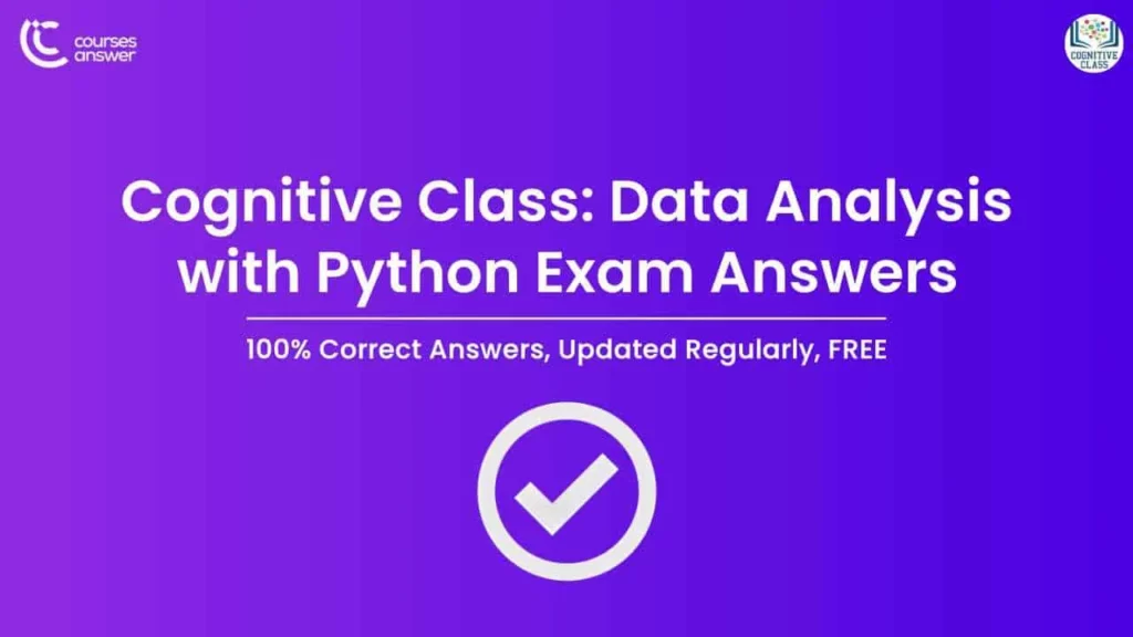 Cognitive Class: Data Analysis with Python Exam Answers