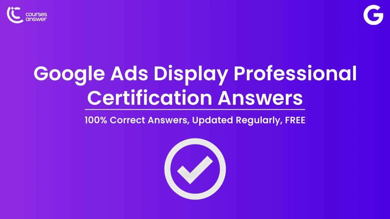 Google Ads Display Professional Certification Answers